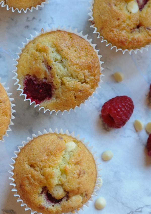 Raspberry and White Chocolate Cupcakes